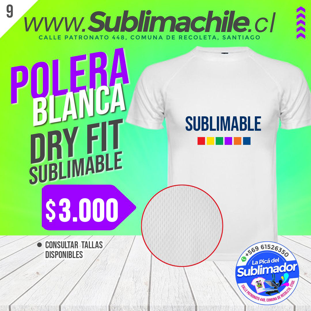 Remeras dry best sale fit para sublimar