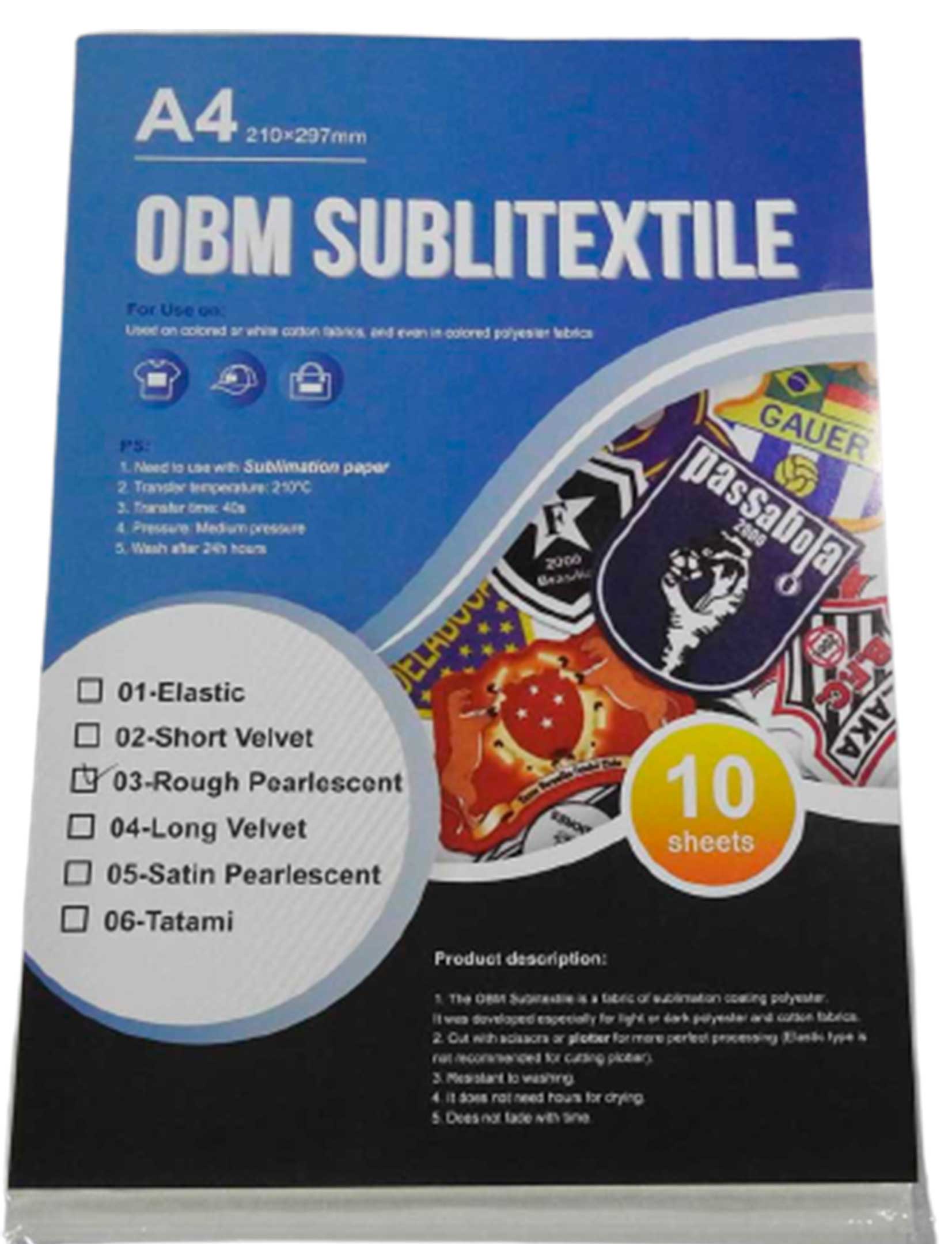 Sublitextil Perlado Mate A4 para algodón o poliester - Imagen 2