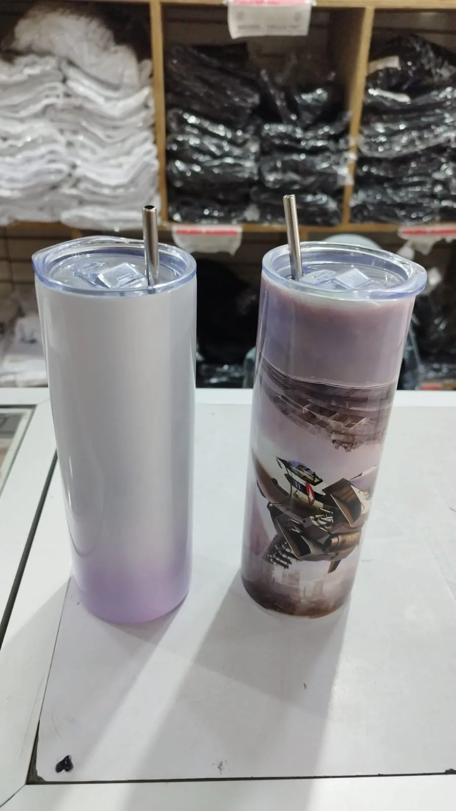 Tumbler 20oz de Aluminio Sublimable con Bombilla - Imagen 2