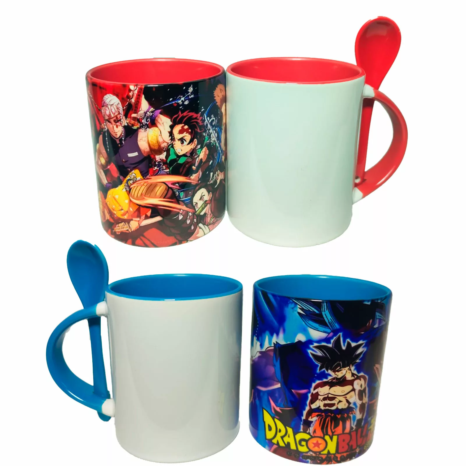 Tazones Sublimables de Colores 11 oz con Cuchara - Imagen 2