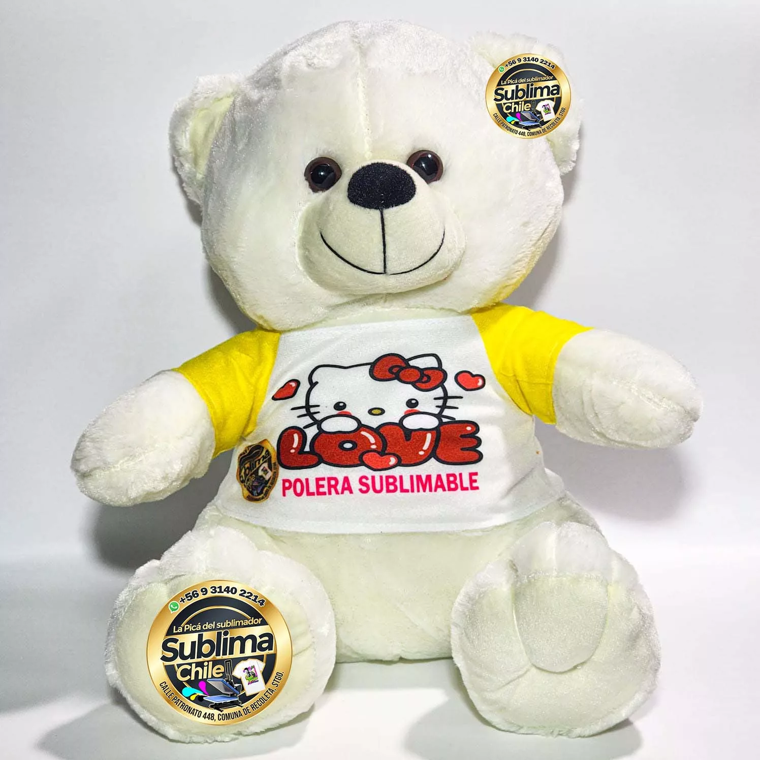 Oso de Peluche Grande 40 cm con Polera Sublimable - Imagen 2