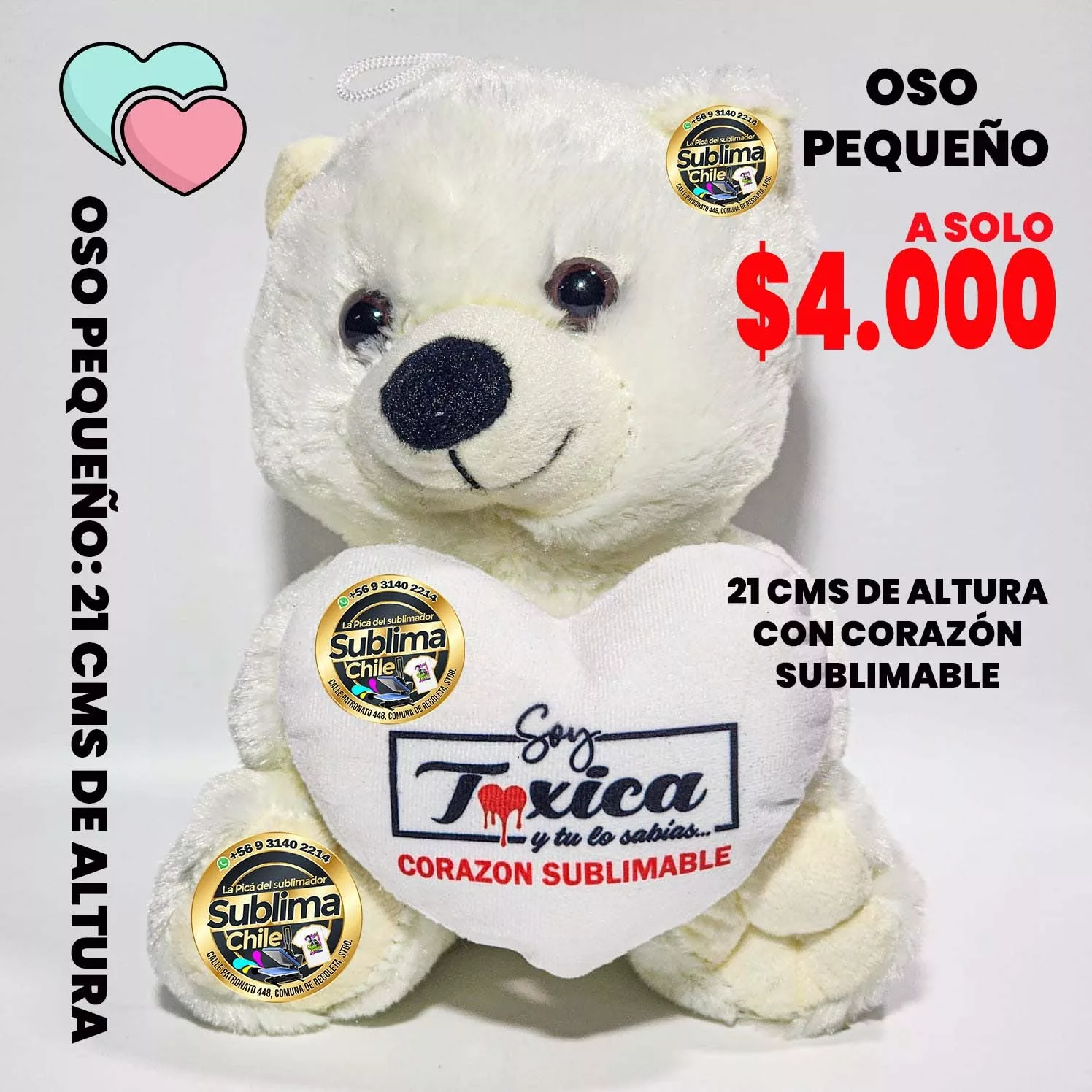 oso de peluche sublimable