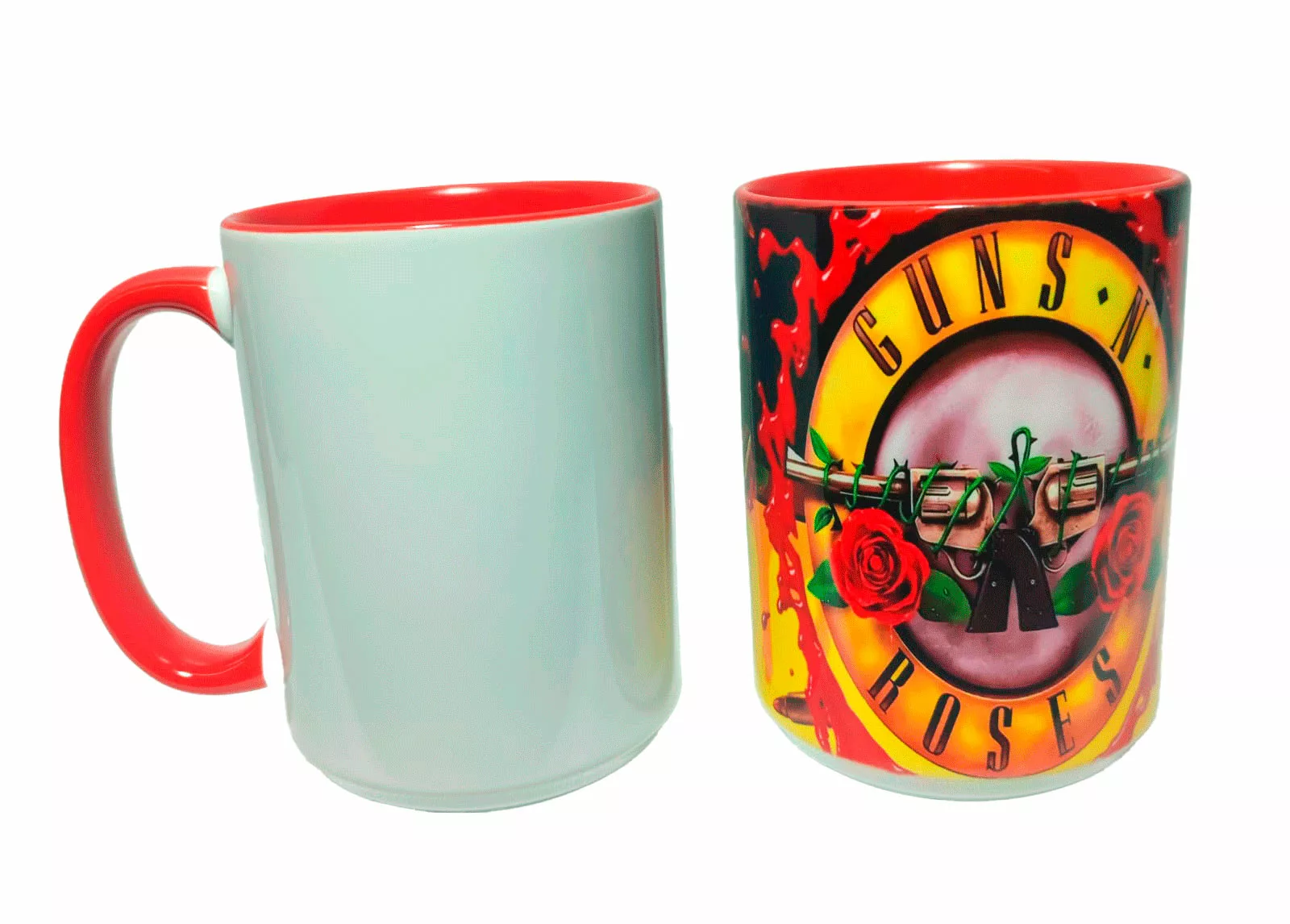 tazas sublimables de colores con cuchara