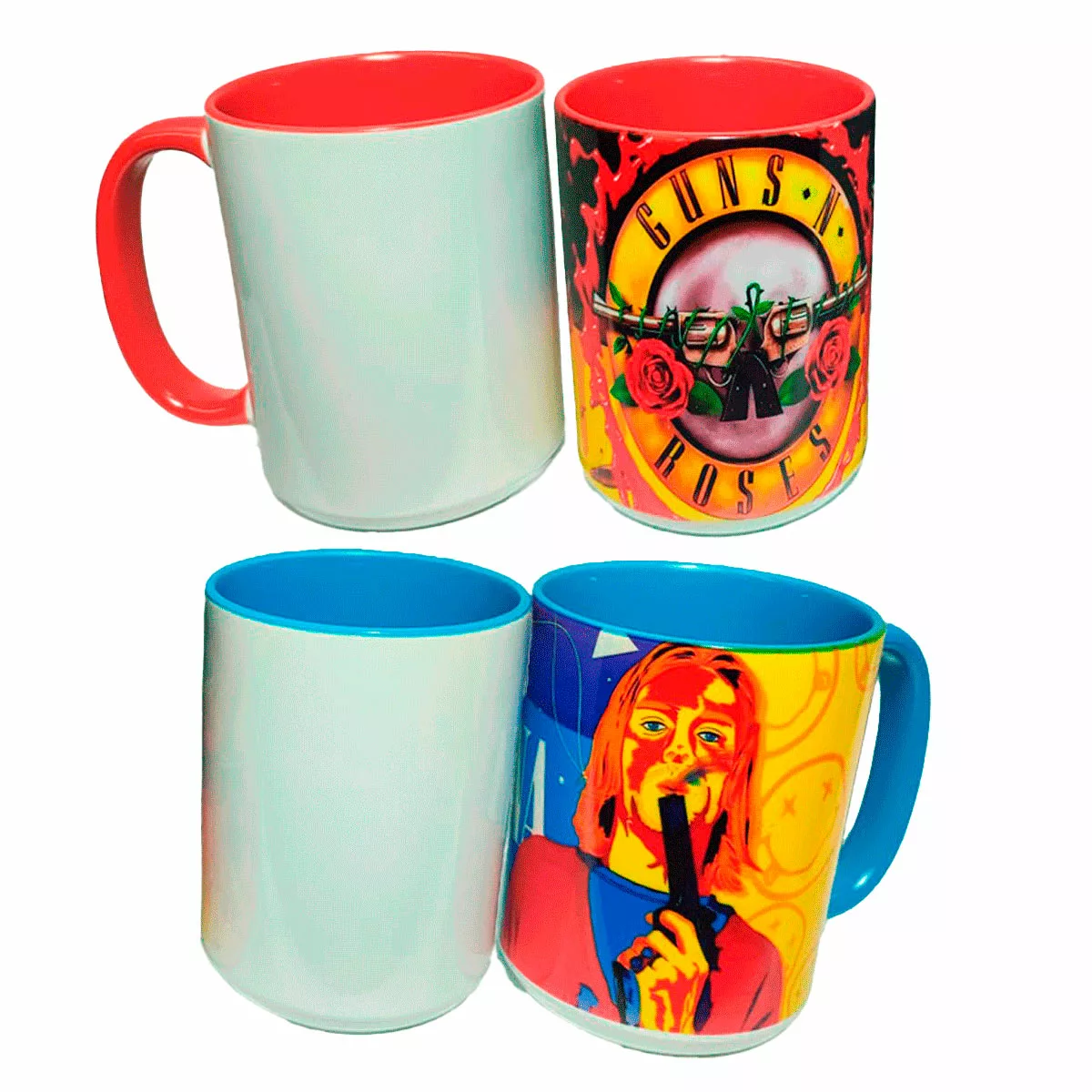 Tazones sublimables de Colores 11 Oz con Cuchara - 36 unidades