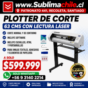 Plotter de Corte 63 cm con lector láser Teneth t24A