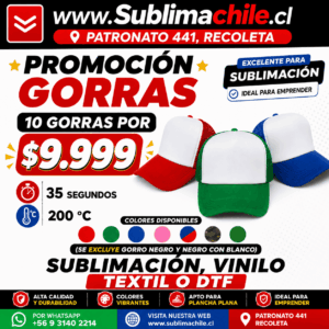 Jockey con Malla Sublimable - Pack 10 Unidades Colores Surtidos