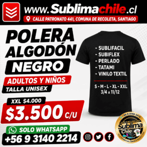 Polera Algodón Negra