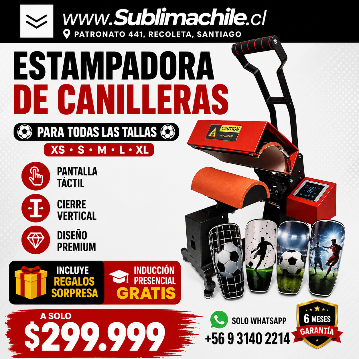 Maquina Estampadora de Canilleras