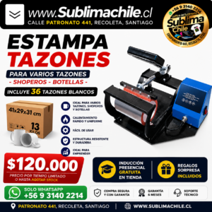 Máquina Estampa Tazones y Shoperos de Regalo: Caja de tazones 36 unidades