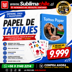 Papel para Tatuajes Temporales A4 - Pack 5 Hojas
