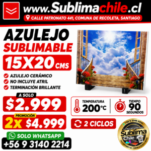 Azulejo sublimable 20 x 15 cm