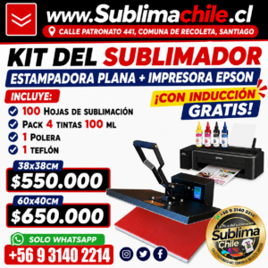 Kit Sublimador Plancha Plana + Impresora EPSON