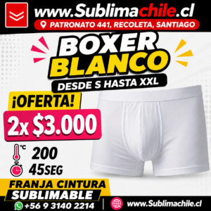 Boxer Blanco para Estampar