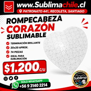 Puzzle Corazón Sublimable