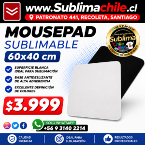 Mousepad Sublimable 60x40 cm