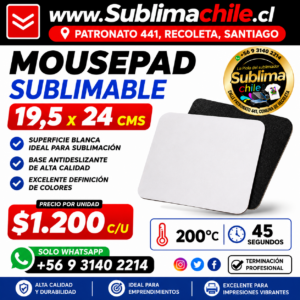 Mousepad Pequeño Sublimar
