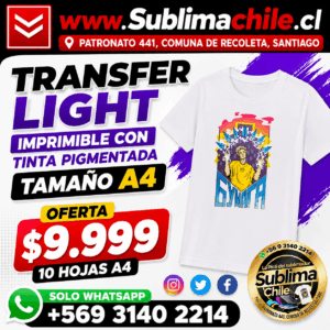 Transfer Light A4 para Prendas Claras - Pack 10 Hojas