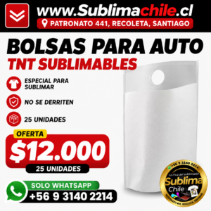 Bolsas para Auto TNT Sublimables