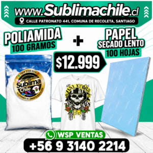 KIT Poliamida + Papel de Sublimación Secado Lento