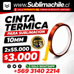 Cinta Térmica para Sublimación 10mm