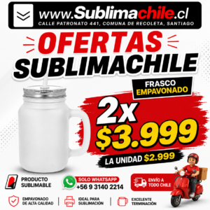 Frasco Empavonado Sublimable con Bombilla - Pack 2 Unidades
