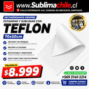 Lámina de Teflón 70x50 cm para Estampadora