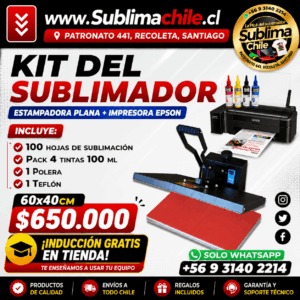 Kit del Sublimador 2 Impresora + Maquina estampadora 60x40