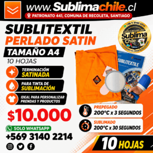Papel Sublitextil Perlado Satín para algodón o poliester