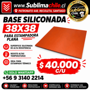 Base Siliconada 38x38 cm para Estampadora