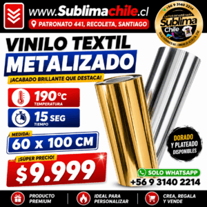 Vinilo Textil Metalizado 60 × 100 cm – Dorado y Plateado