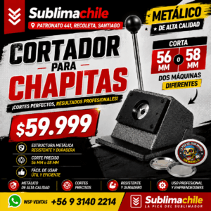 Cortador Metálico para Chapitas – Disponible en 56 mm o 58 mm