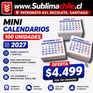 Mini Calendarios 2027 100 unidades
