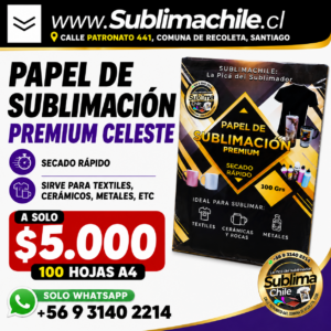 Papel de Sublimación Celeste