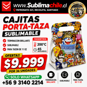 Caja Portatazas Sublimable