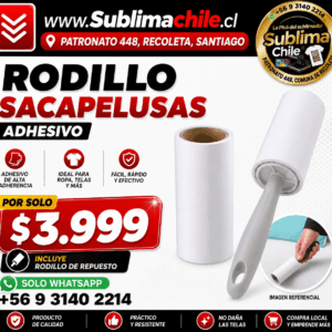 Rodillo SACAPELUSAS Adhesivo - Incluye Rodillo de Respuesto